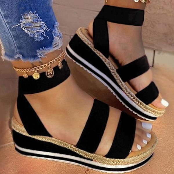 ankle strap sandals women flat summer 2021 fashion platform shoes open toe female beach casual elastic band plus size, Black
ankle strap sandals women flat summer 2021 fashion platform shoes open toe female beach casual elastic band plus size, Black