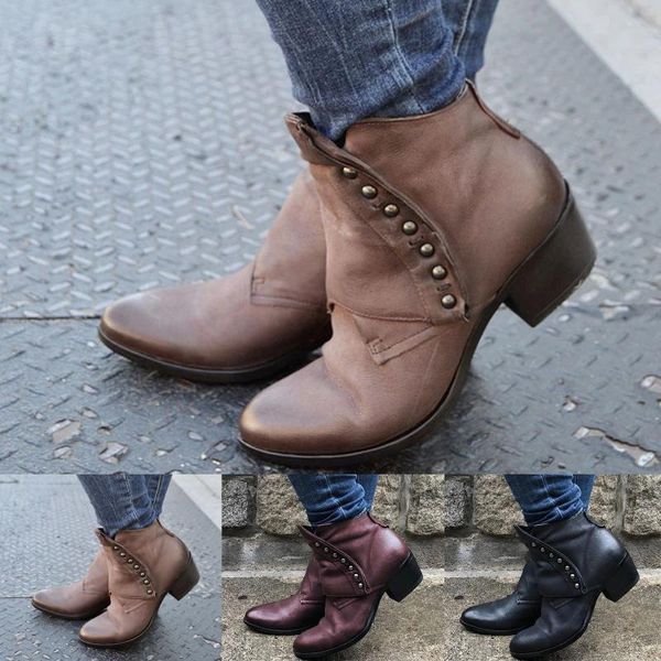 boots 2021 winter leather women autumn retro booties ankle botas platform female footwear lady shoes zapatos de mujer, Black
boots 2021 winter leather women autumn retro booties ankle botas platform female footwear lady shoes zapatos de mujer, Black