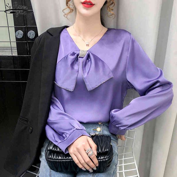 autumn long sleeve solid shirts for women bow v-neck plus size chiffon blouse loose blusas mujer 12060 210508, White
autumn long sleeve solid shirts for women bow v-neck plus size chiffon blouse loose blusas mujer 12060 210508, White