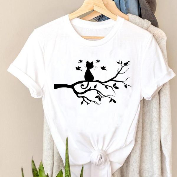 women cat bird love lonely animal cartoon style 90s graphic short sleeve t shirts print t-shirts tee stylish style t-shirt womens shirt feam, White
women cat bird love lonely animal cartoon style 90s graphic short sleeve t shirts print t-shirts tee stylish style t-shirt womens shirt feam, White
