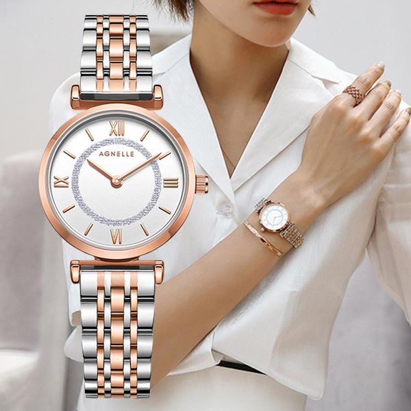wristwatches 2021 rose gold women watches luxury fashion casual quartz wrist watch bracelet elegant ladies decoration, Slivery;brown
wristwatches 2021 rose gold women watches luxury fashion casual quartz wrist watch bracelet elegant ladies decoration, Slivery;brown