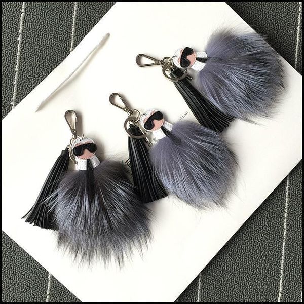 car key chain for men/women luxury real fox fur keyring pendant with tassel charm bag holder car ornaments accessories keychains 210409, Silver
car key chain for men/women luxury real fox fur keyring pendant with tassel charm bag holder car ornaments accessories keychains 210409, Silver