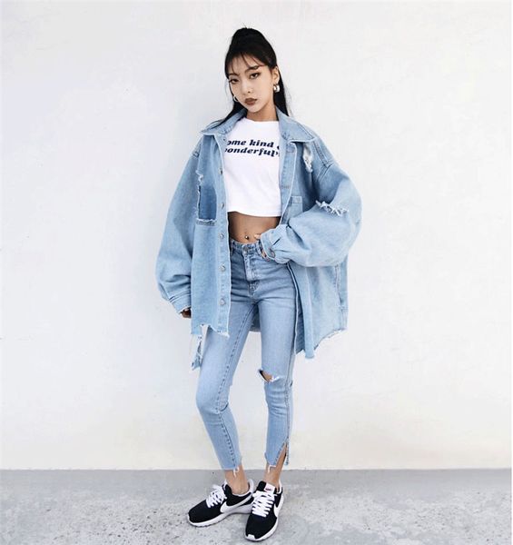 blue autumn women ripped jeans jackets and coat fashion loose sleeve tassel boyfriend denim jacket oversized outerwear coats female, Black;brown
blue autumn women ripped jeans jackets and coat fashion loose sleeve tassel boyfriend denim jacket oversized outerwear coats female, Black;brown