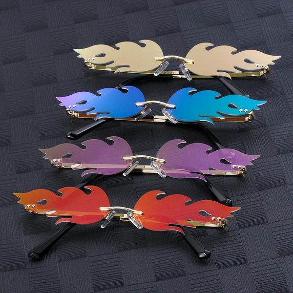 fashion fire flame sunglasses rimless wave sun glasses uv 400 trending narrow streetwear eyewear accessories, White;black
fashion fire flame sunglasses rimless wave sun glasses uv 400 trending narrow streetwear eyewear accessories, White;black