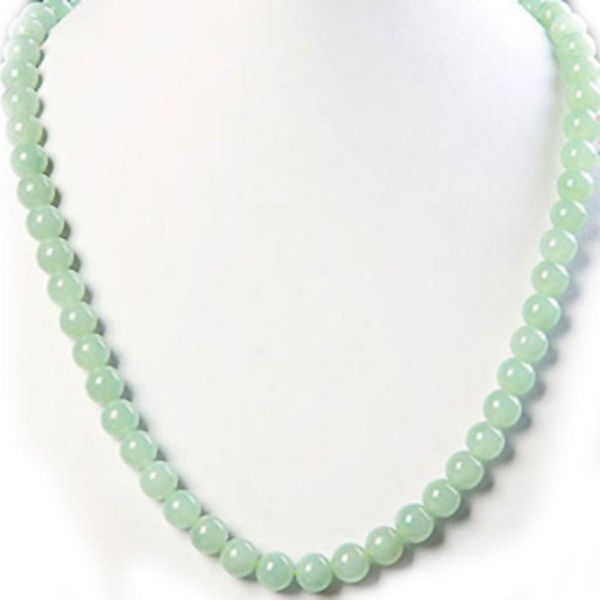 chains natural burmese jade jadeite 10mm green crystal necklace light bead chain, Silver
chains natural burmese jade jadeite 10mm green crystal necklace light bead chain, Silver