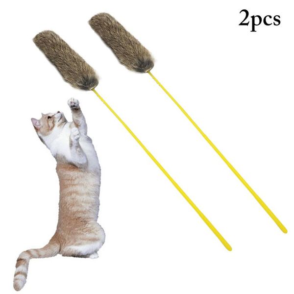 cat toys 2pcs teaser wand non-slip handle fur stick toy pet interactive 42cm length supplies
cat toys 2pcs teaser wand non-slip handle fur stick toy pet interactive 42cm length supplies