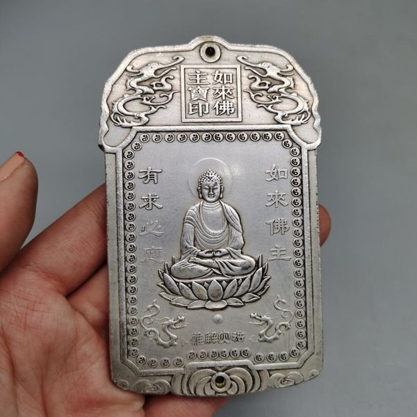 chinese old tibetan silver relief buddha waist card amulet pendant feng shui lucky card pendant, Brown
chinese old tibetan silver relief buddha waist card amulet pendant feng shui lucky card pendant, Brown