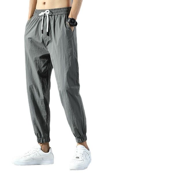men's pants men's summer thin korean ice silk fashion ultra loose nine point quick drying air conditioning leisure, Black
men's pants men's summer thin korean ice silk fashion ultra loose nine point quick drying air conditioning leisure, Black