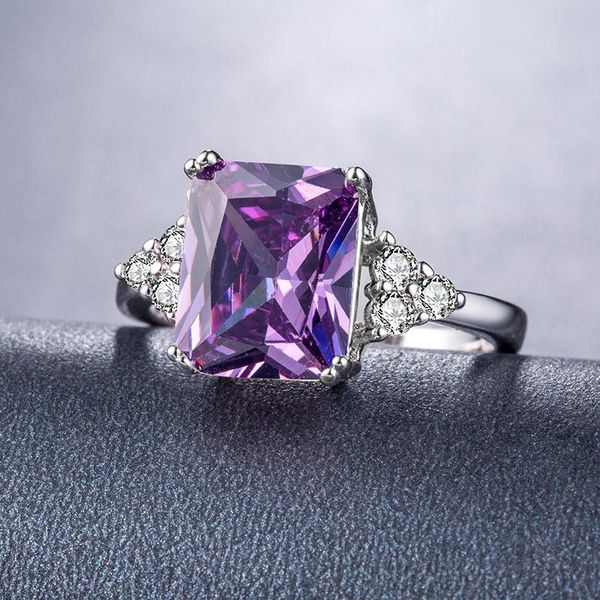 wedding rings purple crystal ring lady four prong inlay transparent zircon jewelry luxury gift, Slivery;golden
wedding rings purple crystal ring lady four prong inlay transparent zircon jewelry luxury gift, Slivery;golden