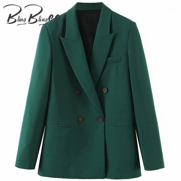 women's suits & blazers blingblingee double breasted dark green woman casual loose formal autumn notched collar female suit jacket coat, White;black
women's suits & blazers blingblingee double breasted dark green woman casual loose formal autumn notched collar female suit jacket coat, White;black