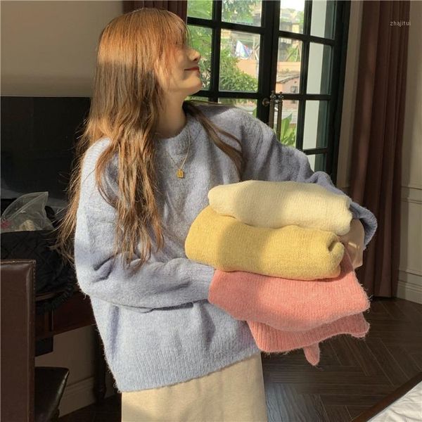 women's sweaters 2021 casual sweater korean solid o-neck long sleeve oversized warm jumper women fluffy knitwear winter clothes mohair, White;black
women's sweaters 2021 casual sweater korean solid o-neck long sleeve oversized warm jumper women fluffy knitwear winter clothes mohair, White;black