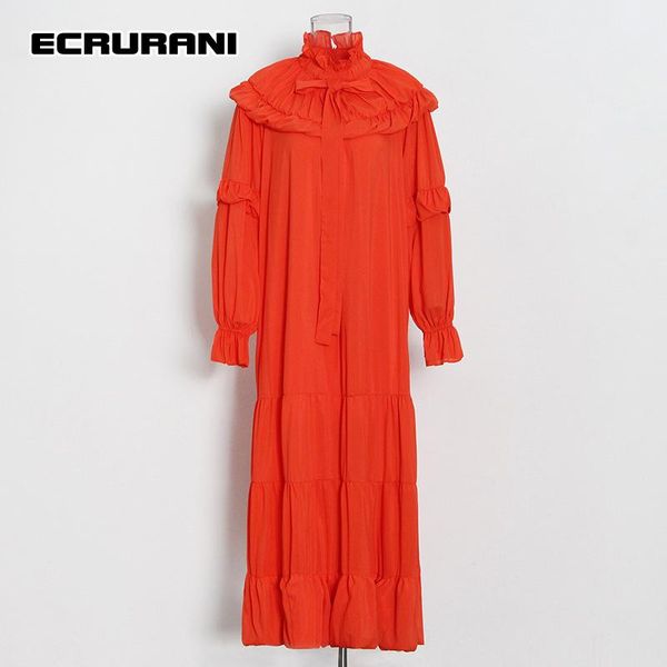 casual dresses ecrurani patchwork frill mock for women stand collar long sleeve wide waistband female crinkle dress 2021 autumn, Black;gray
casual dresses ecrurani patchwork frill mock for women stand collar long sleeve wide waistband female crinkle dress 2021 autumn, Black;gray