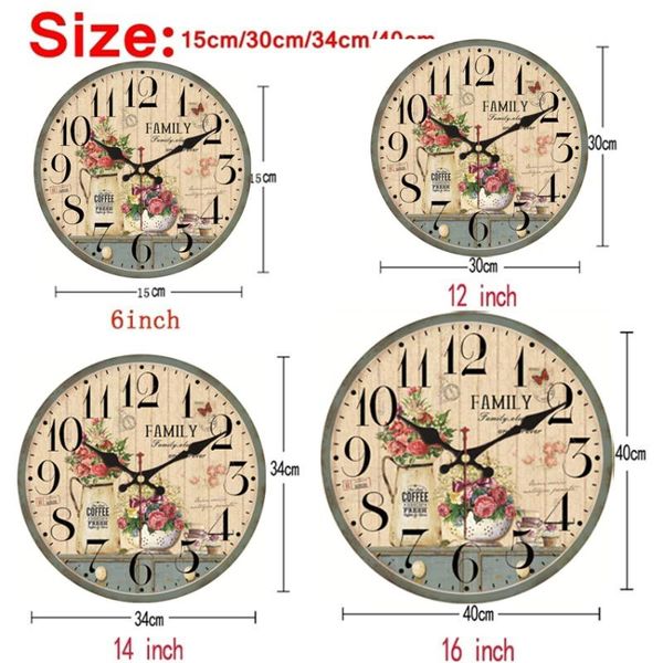 inch vintage farmhouse kitchen wall clocks non-ticking retro flower rose silent quiet
inch vintage farmhouse kitchen wall clocks non-ticking retro flower rose silent quiet