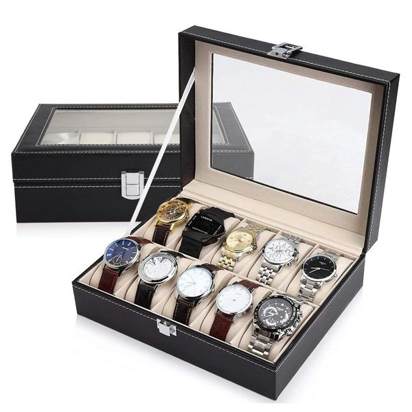 watch boxes & cases 3/6/10/12 grids box leather case holder organizer storage for bracelet watches jewelry display gift, Black;blue
watch boxes & cases 3/6/10/12 grids box leather case holder organizer storage for bracelet watches jewelry display gift, Black;blue