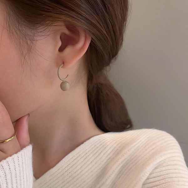 dangle & chandelier u-magical minimalist coffee color spray small ball earring for women c shape metal geometric jewelry pendientes, Silver
dangle & chandelier u-magical minimalist coffee color spray small ball earring for women c shape metal geometric jewelry pendientes, Silver