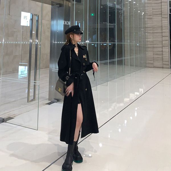 wool High waist women fine fit spring trench long vintage woman coat pacthwork coats, Black
wool High waist women fine fit spring trench long vintage woman coat pacthwork coats, Black