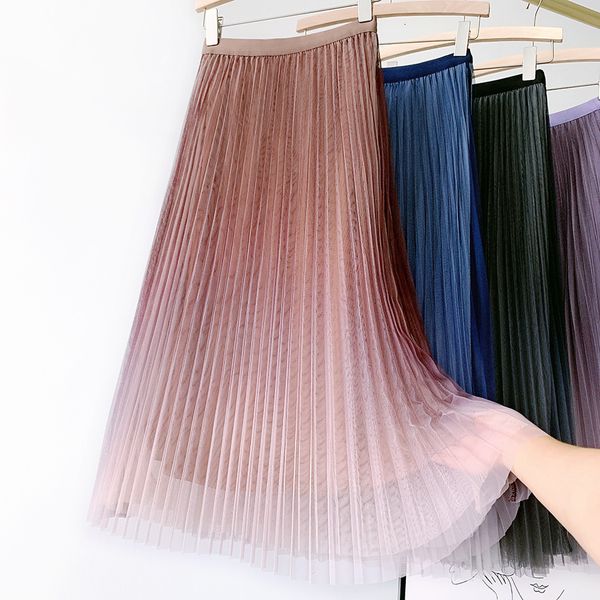 skirts new gradient pleated maxi long mesh pink blue color-changing fairy a-line lush layered tulle ankle 568e, Black
skirts new gradient pleated maxi long mesh pink blue color-changing fairy a-line lush layered tulle ankle 568e, Black