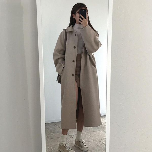 women's wool & blends hilardwf cashmere gray long fall female single-breasted winter warm korean coats 2021 elegant woolen blend coat, Black
women's wool & blends hilardwf cashmere gray long fall female single-breasted winter warm korean coats 2021 elegant woolen blend coat, Black
