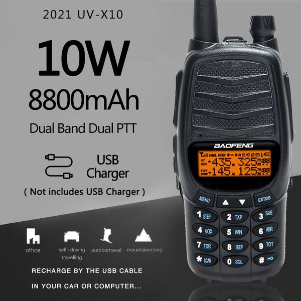 baofeng uv-x10 10w 8800mah 2-pdual band vhf uhf usb charger walkie talkie 30km ham cb 2 way radio portable transceiver uv-5r
baofeng uv-x10 10w 8800mah 2-pdual band vhf uhf usb charger walkie talkie 30km ham cb 2 way radio portable transceiver uv-5r