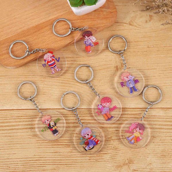 cartoon keychain korean version of ins anime transparent acrylic bag pendant female bulletproof youth league star fan gift bts-3, Silver
cartoon keychain korean version of ins anime transparent acrylic bag pendant female bulletproof youth league star fan gift bts-3, Silver