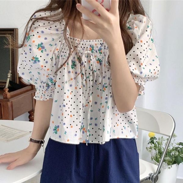 women's blouses & shirts alien kitty 2021 dots summer chic printed sweet slash neck shirt wear on both sides fashion loose women floral, White
women's blouses & shirts alien kitty 2021 dots summer chic printed sweet slash neck shirt wear on both sides fashion loose women floral, White
