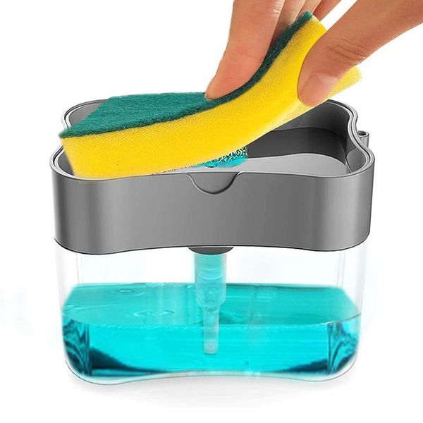 liquid soap dispenser sponge holder cleaning pump container manual press bathroom kitchen clean accessories
liquid soap dispenser sponge holder cleaning pump container manual press bathroom kitchen clean accessories