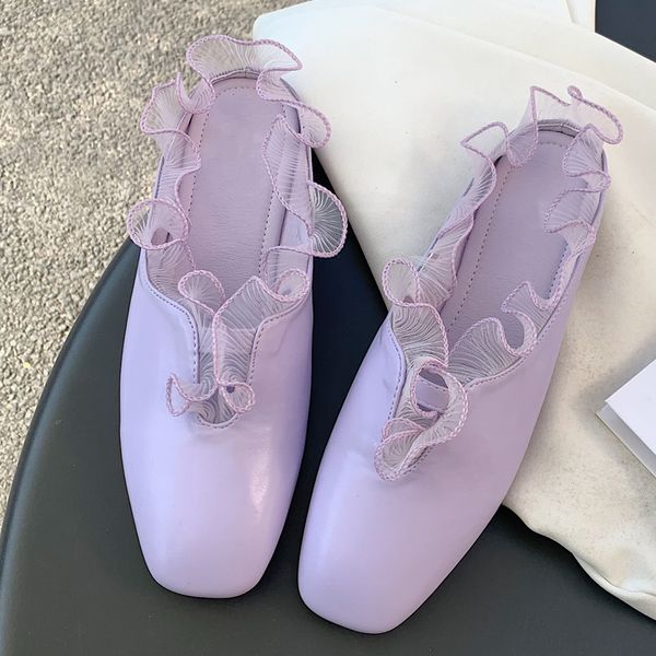 2021 Women Flats Fashion Slip On Mules Loafers Shoes Woman Casual Flat Heel Ballet Slides Slippers Shoes Ladies Female Flats, Violet style2
2021 Women Flats Fashion Slip On Mules Loafers Shoes Woman Casual Flat Heel Ballet Slides Slippers Shoes Ladies Female Flats, Violet style2