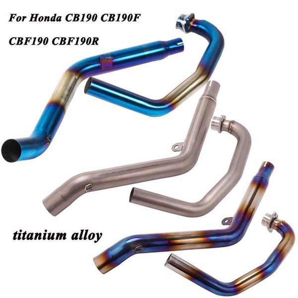motorcycle exhaust system for cb190 cb190f cbf190 cbf190r escape modified titanium alloy muffler front connecting link pipe
motorcycle exhaust system for cb190 cb190f cbf190 cbf190r escape modified titanium alloy muffler front connecting link pipe