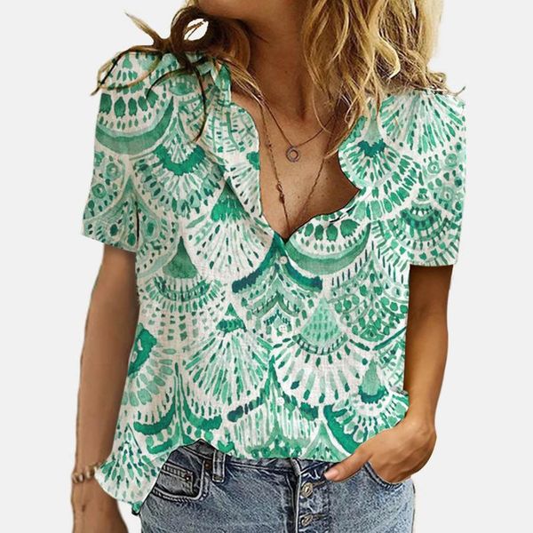 women's blouses & shirts women plus size office blouse shirt graphic printed casual turn-down collar loose button tunic summer, White
women's blouses & shirts women plus size office blouse shirt graphic printed casual turn-down collar loose button tunic summer, White