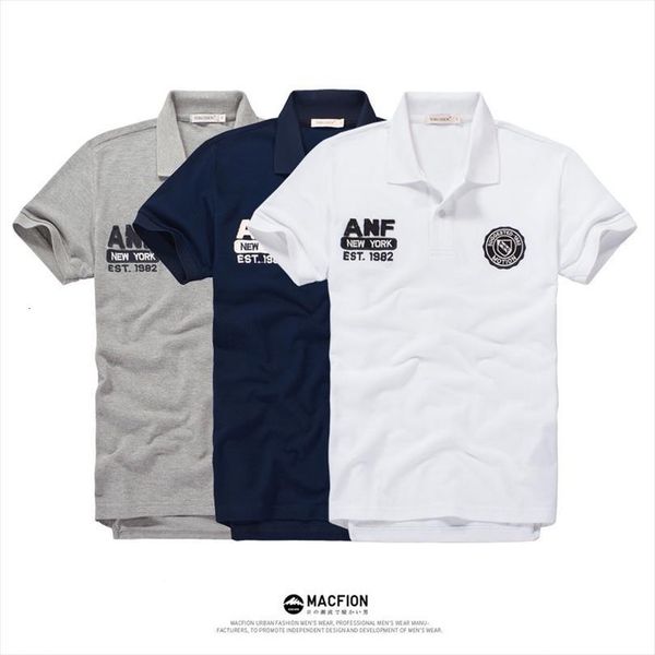 arrival summer shirt short sleeved mens polo lapel brand casual letter embroidery shirts, White;black
arrival summer shirt short sleeved mens polo lapel brand casual letter embroidery shirts, White;black