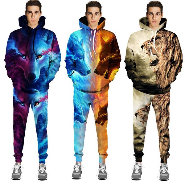 tracksuits fashion movement 3d couple printed sweater set spring and autumn men's sports personality travel hip hop pants class clothes, Gray
tracksuits fashion movement 3d couple printed sweater set spring and autumn men's sports personality travel hip hop pants class clothes, Gray
