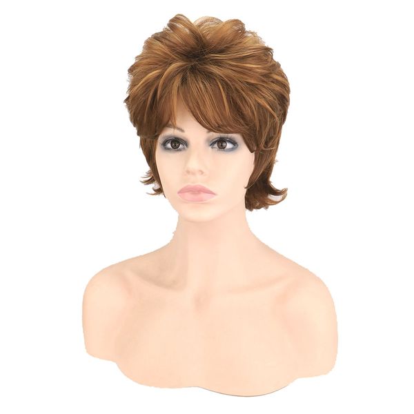 short fluffy layered synthetic pixie cut women wigs with natural bangs mixed color heat resistant wig factory direct, Black
short fluffy layered synthetic pixie cut women wigs with natural bangs mixed color heat resistant wig factory direct, Black