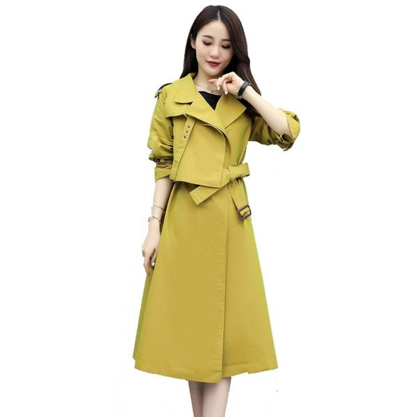 women's trench coats windbreaker jacket ladies medium long fashion korean pocket system waitmore autumn boutique coat tide, Tan;black
women's trench coats windbreaker jacket ladies medium long fashion korean pocket system waitmore autumn boutique coat tide, Tan;black