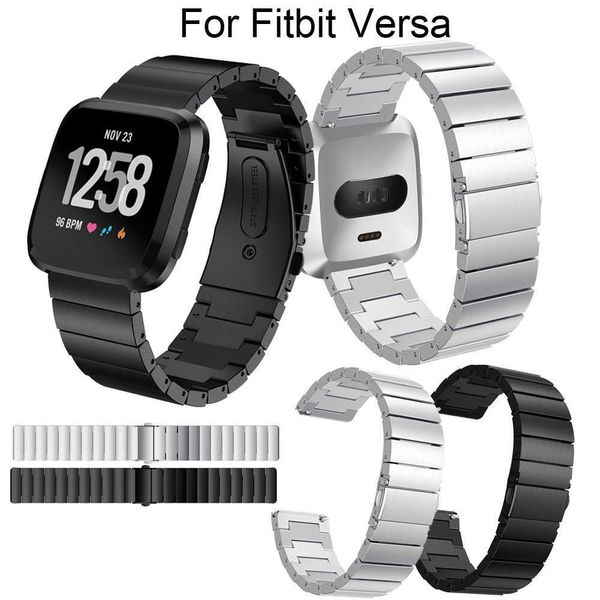 new fashion stainless steel watch strap for fitbit versa smart watch bracelet replacement metal wristbands accessories watchband h0915, Silver
new fashion stainless steel watch strap for fitbit versa smart watch bracelet replacement metal wristbands accessories watchband h0915, Silver