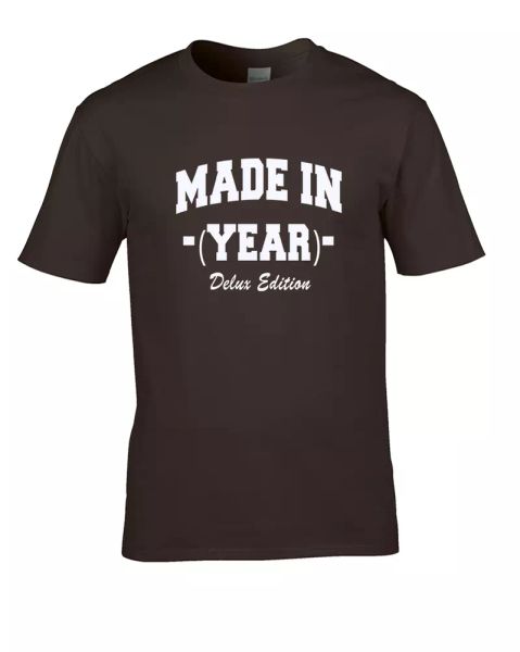 made in (email the year) delux edition- birth year birthday men's t-shirt, White;black
made in (email the year) delux edition- birth year birthday men's t-shirt, White;black