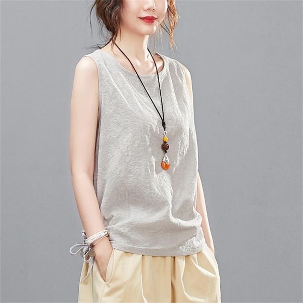women's tracksuits summer cotton and linen suit fashion literary wide-leg shorts loose sleeveless vest temperament two-piece, Gray
women's tracksuits summer cotton and linen suit fashion literary wide-leg shorts loose sleeveless vest temperament two-piece, Gray