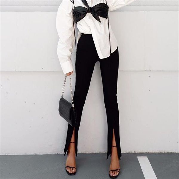 dewadbow office womens pant high waist long micro flared fashion black khaki bell bottoms split casual trousers, Black;white
dewadbow office womens pant high waist long micro flared fashion black khaki bell bottoms split casual trousers, Black;white