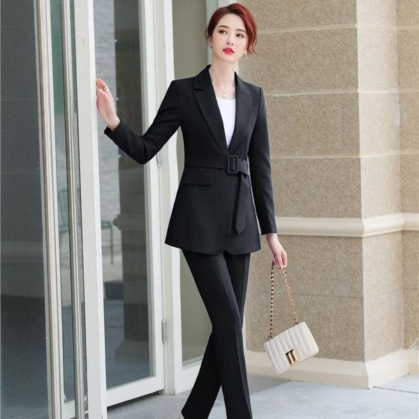 formal ladies pant suits for women business work wear office uniform styles elegant black blazer jackts women's two piece pants, White
formal ladies pant suits for women business work wear office uniform styles elegant black blazer jackts women's two piece pants, White