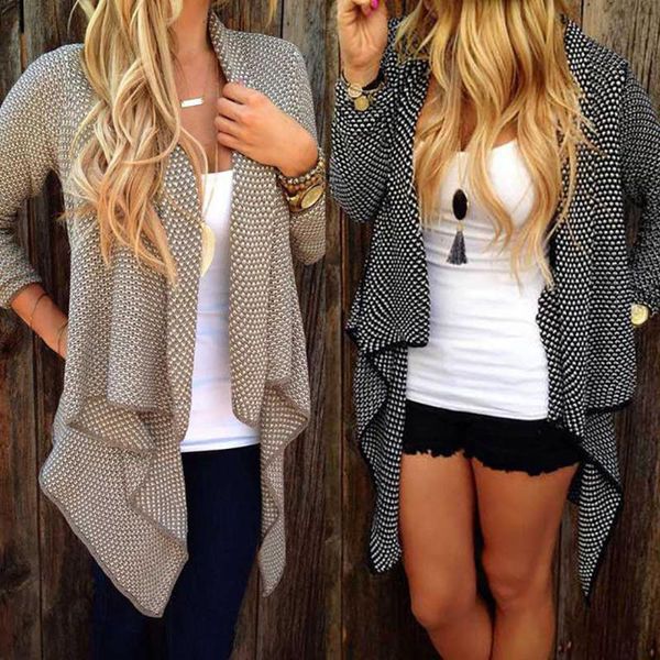 women's sweaters women autumn soft knitted cardigan irregular long sleeve coat sweater, White;black
women's sweaters women autumn soft knitted cardigan irregular long sleeve coat sweater, White;black