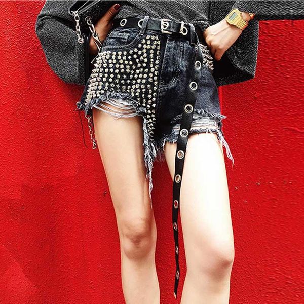 women's shorts women summer fashion punk jeans tassel loose streetwear paillettes ripped denim heavy metal black harajuku, White;black
women's shorts women summer fashion punk jeans tassel loose streetwear paillettes ripped denim heavy metal black harajuku, White;black