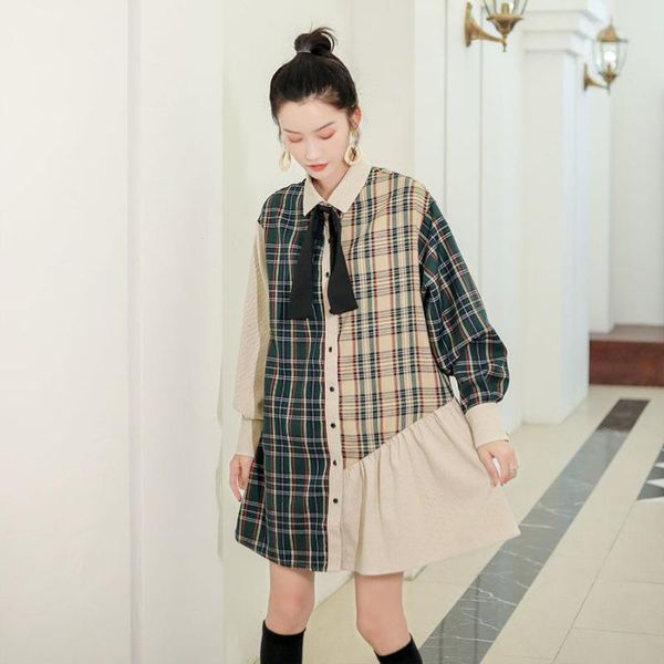 casual dresses estceque summer spring plaid pleated dress women long sleeve individuality preppy style patchwork fashion girl, Black;gray
casual dresses estceque summer spring plaid pleated dress women long sleeve individuality preppy style patchwork fashion girl, Black;gray