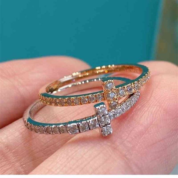 t family narrow version full t1 row drill s925 sterling silver plated 18k gold ring, Black
t family narrow version full t1 row drill s925 sterling silver plated 18k gold ring, Black