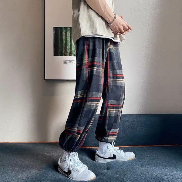 men's pants plaid joggers men vintage clothes streetwwear wide leg skateboard harajuku fashion ankle-length trousers techwear, Black
men's pants plaid joggers men vintage clothes streetwwear wide leg skateboard harajuku fashion ankle-length trousers techwear, Black