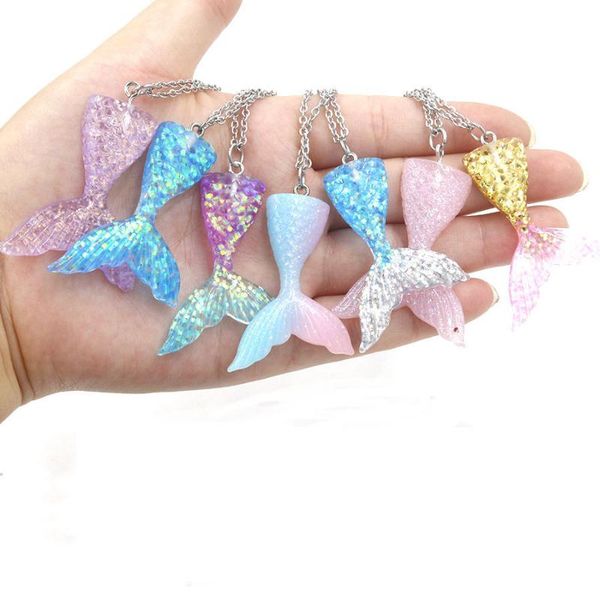 pendant necklaces sea-maid colourful gradient fishtail mermaid stainless steel chain necklace jewelry gift for women, Silver
pendant necklaces sea-maid colourful gradient fishtail mermaid stainless steel chain necklace jewelry gift for women, Silver
