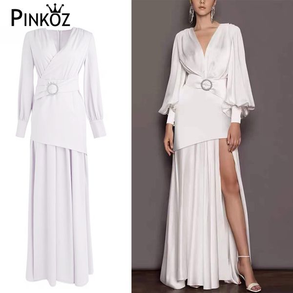 runway designer elegant lady party maxi dress patchwork v-neck lantern sleeve satin dresses robe with belt 210421, Black;gray
runway designer elegant lady party maxi dress patchwork v-neck lantern sleeve satin dresses robe with belt 210421, Black;gray