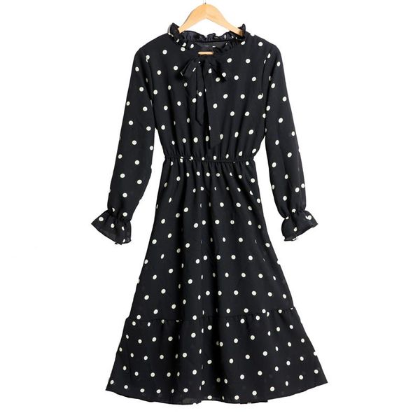casual dresses spring women dress dot pattern black white long ruffles sleeve elastic belt chiffon pleated fashion bow tie collar autumn, Black;gray
casual dresses spring women dress dot pattern black white long ruffles sleeve elastic belt chiffon pleated fashion bow tie collar autumn, Black;gray