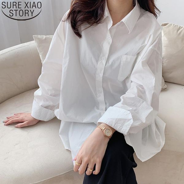 women's blouses & shirts 2021 autumn loose women white blue long korean sleeve womens and pocket casual blusas 10359
women's blouses & shirts 2021 autumn loose women white blue long korean sleeve womens and pocket casual blusas 10359