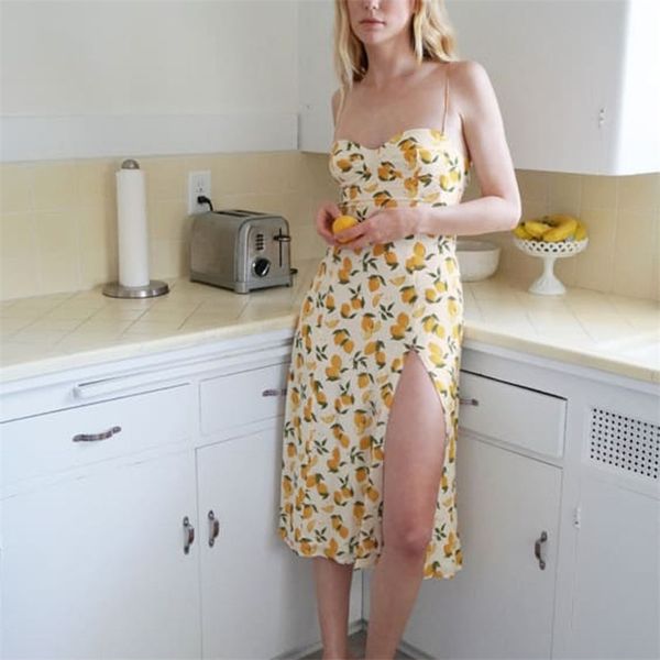 summer dress casual female fruit printing split harness slim vestidos 210430, Black;gray
summer dress casual female fruit printing split harness slim vestidos 210430, Black;gray