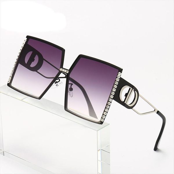 oversized sunglasses women brand designer rhinestone sun glasses men vintage square uv400, White;black
oversized sunglasses women brand designer rhinestone sun glasses men vintage square uv400, White;black