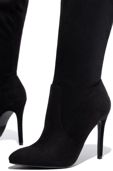 boots 2021 women over the knee high hoof heels winter shoes pointed toe elastic fabric, Black
boots 2021 women over the knee high hoof heels winter shoes pointed toe elastic fabric, Black